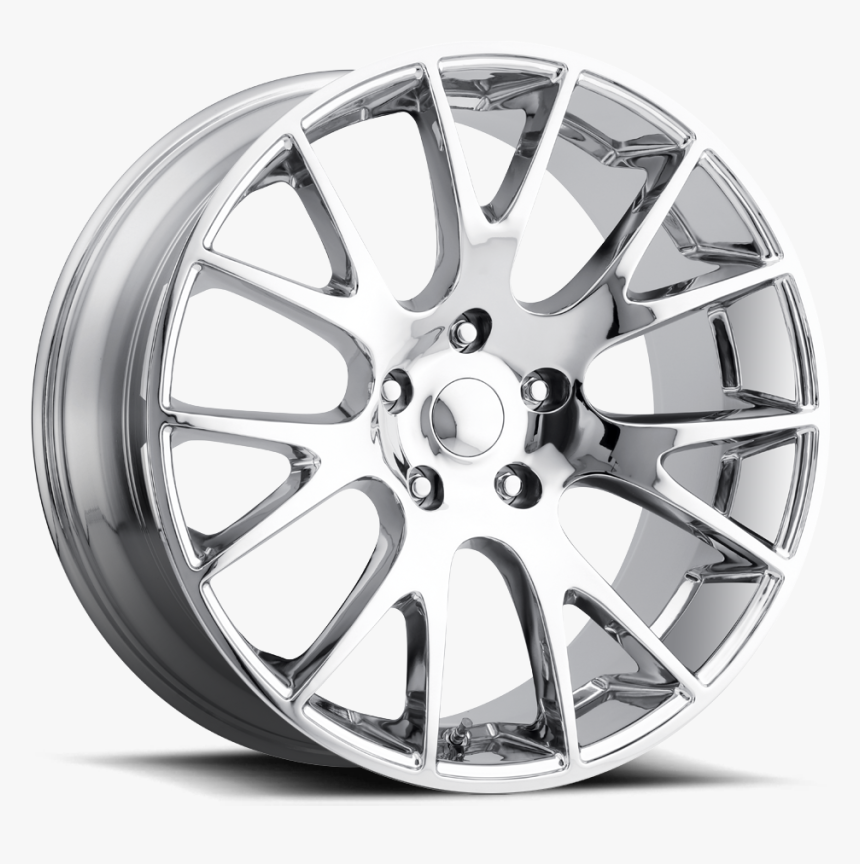 Factoryreproductions Hellcat Wheel 5lug Chrome 22x10-1000 - Dub Chrome Rims, HD Png Download, Free Download