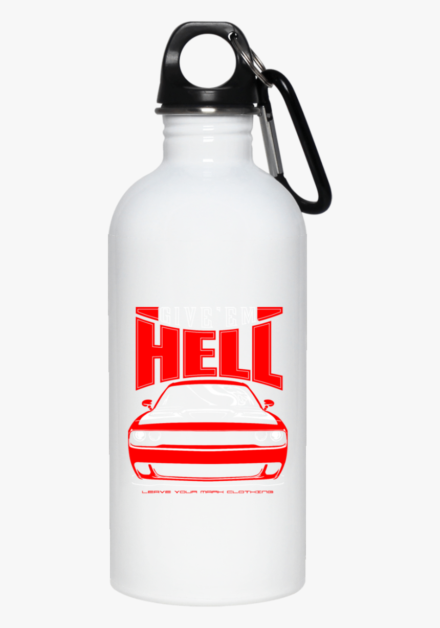 Give"em Hell Dodge Challenger Hellcat 23663 20 Oz - Water Bottle, HD Png Download, Free Download