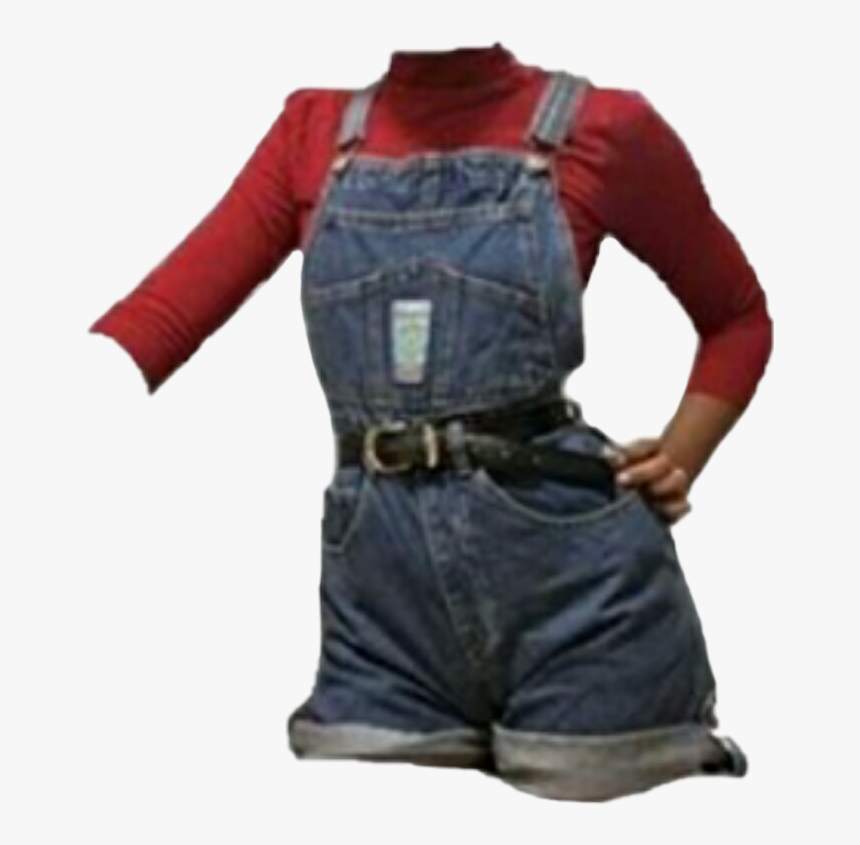 Transparent Overalls Clipart - Overall Shorts With Belt, HD Png Download, Free Download