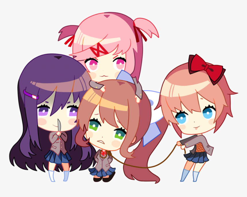 Doki Doki Literature Club Chibi, HD Png Download, Free Download