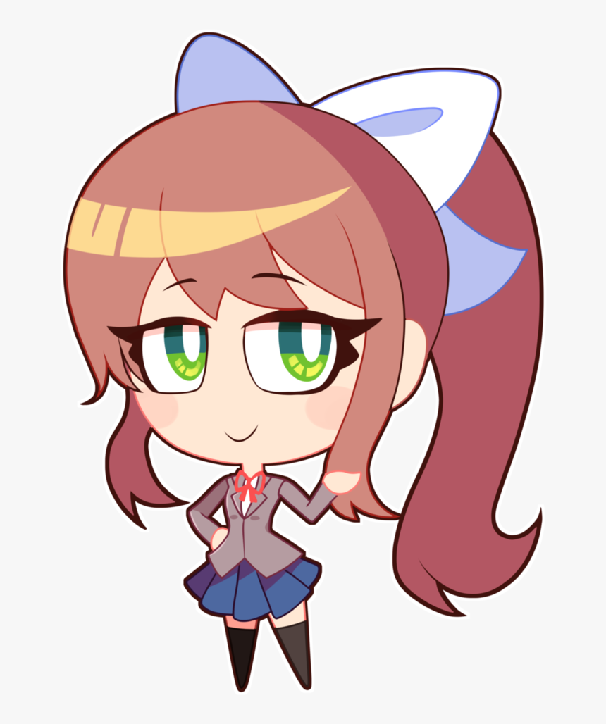 Monika Doki Doki Chibi, HD Png Download, Free Download