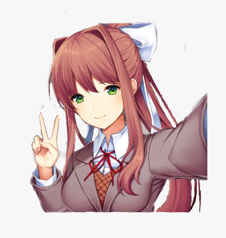 #monika #justmonika #ddlc #dokidoki - Monika Ddlc Png, Transparent Png, Free Download