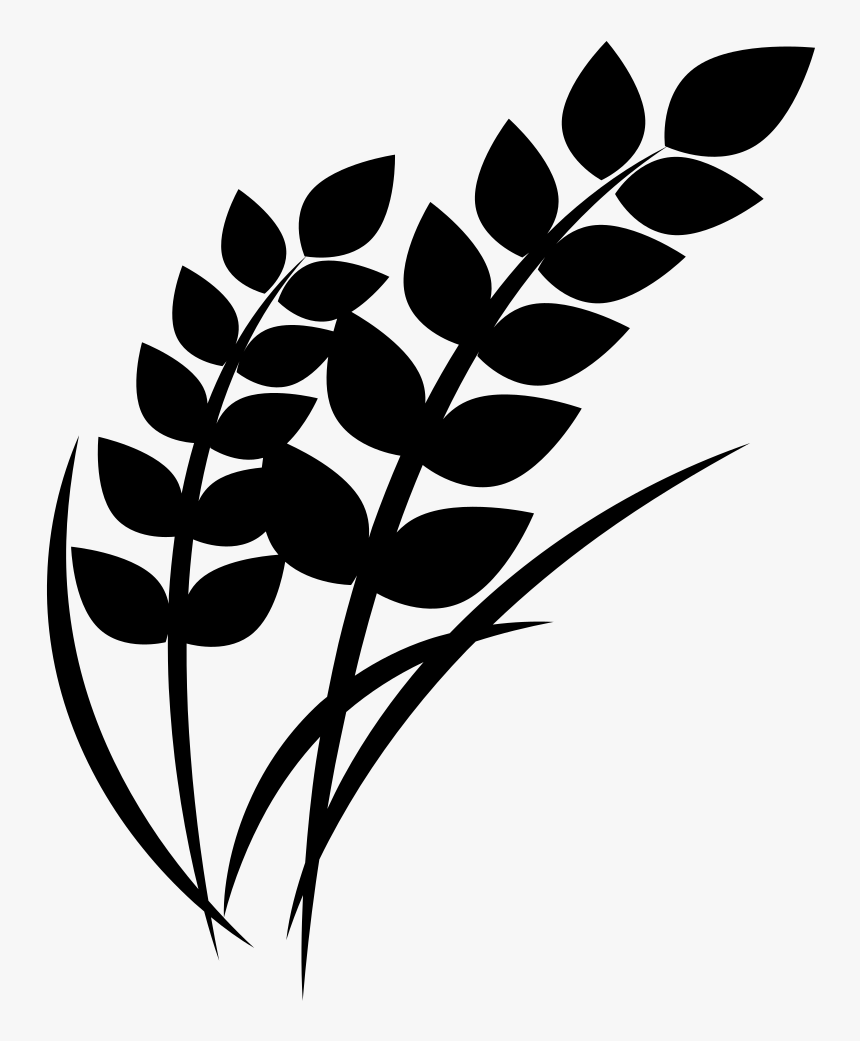 Emojione Bw 1f33e - Plant Emoji Black And White, HD Png Download, Free Download