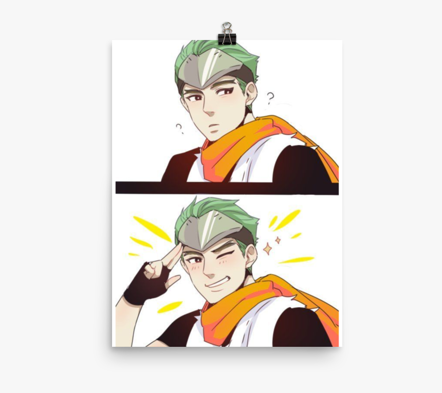 Genji"s Cute Smile - Genji Overwatch Fan Art, HD Png Download, Free Download