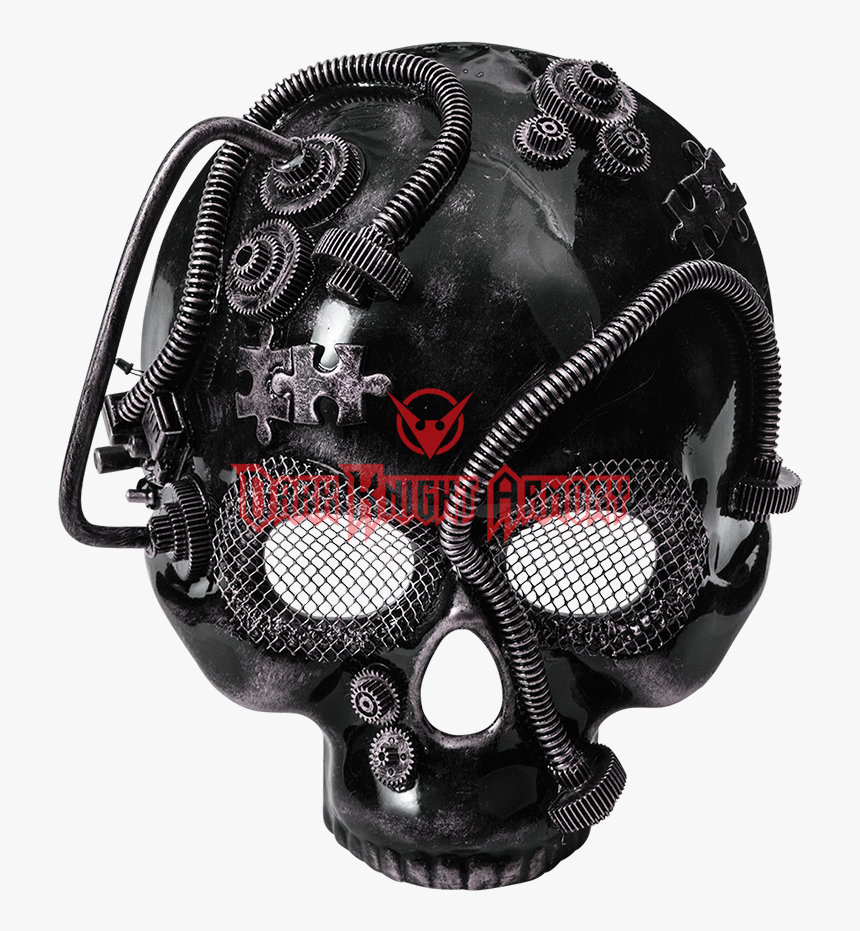 Silver Steampunk Skull Half Mask - Mask, HD Png Download, Free Download