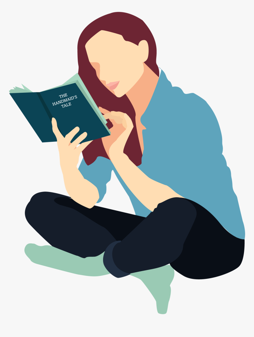 Illustration Person Crossed Legs Reading, HD Png Download, Free Download