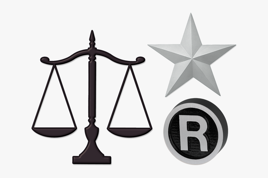 Scales Of Justice, Registered Mark And Prismatic Star - Justice Symbols, HD Png Download, Free Download