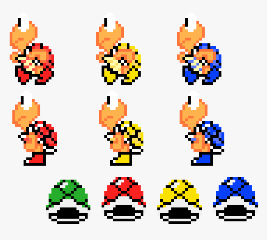 Red Koopa Troopa Pixel Art, HD Png Download, Free Download