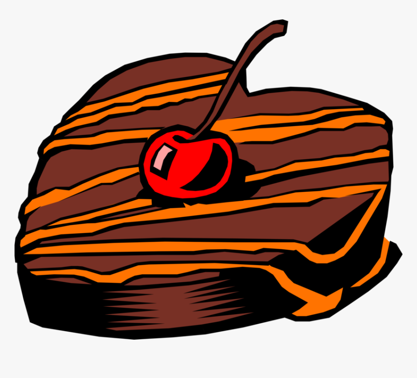 Vector Illustration Of Heart-shaped Chocolate Cake - Pumpkin, HD Png Download, Free Download