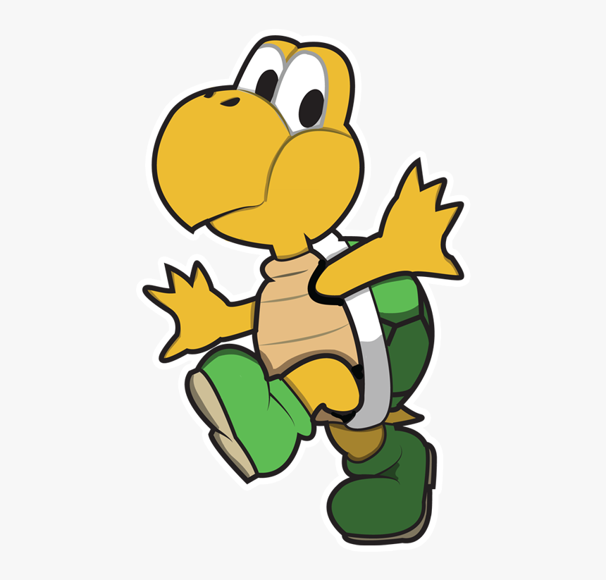 Proud Clipart Satisfied - Koopa Troopa Cartoon, HD Png Download, Free Download
