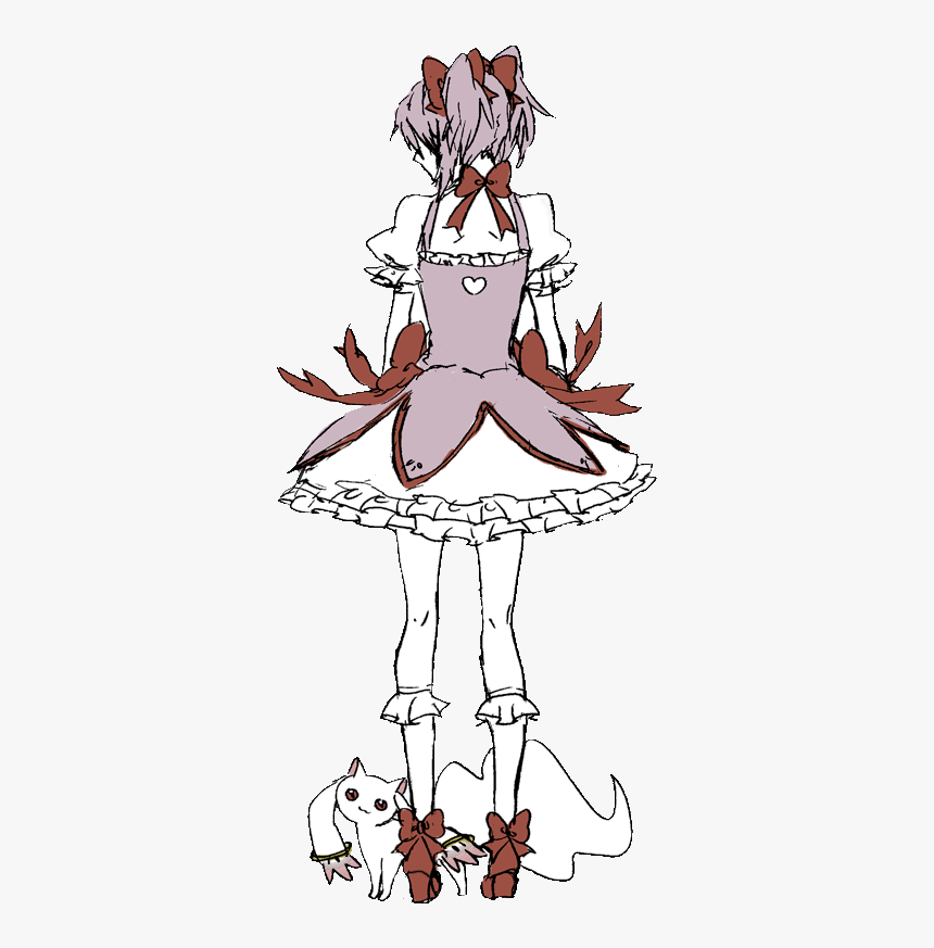 Madoka Magica Kyubey With Madoka, HD Png Download, Free Download