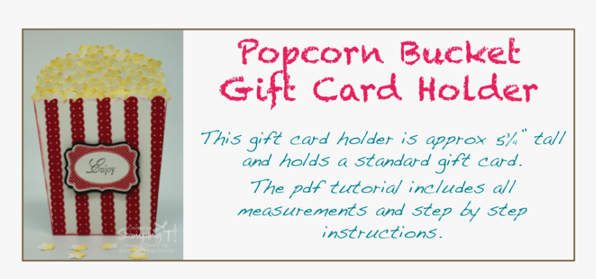 Stampin Up Stamping T Popcorn Bucket Tutorial - Art, HD Png Download, Free Download