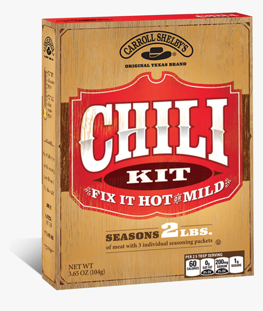 Carroll Shelby"s Custom Chili Kit - Carton, HD Png Download, Free Download