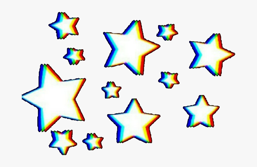 #glitch #stars #3d - Glitch Drawn Stars Transparent Background, HD Png Download, Free Download