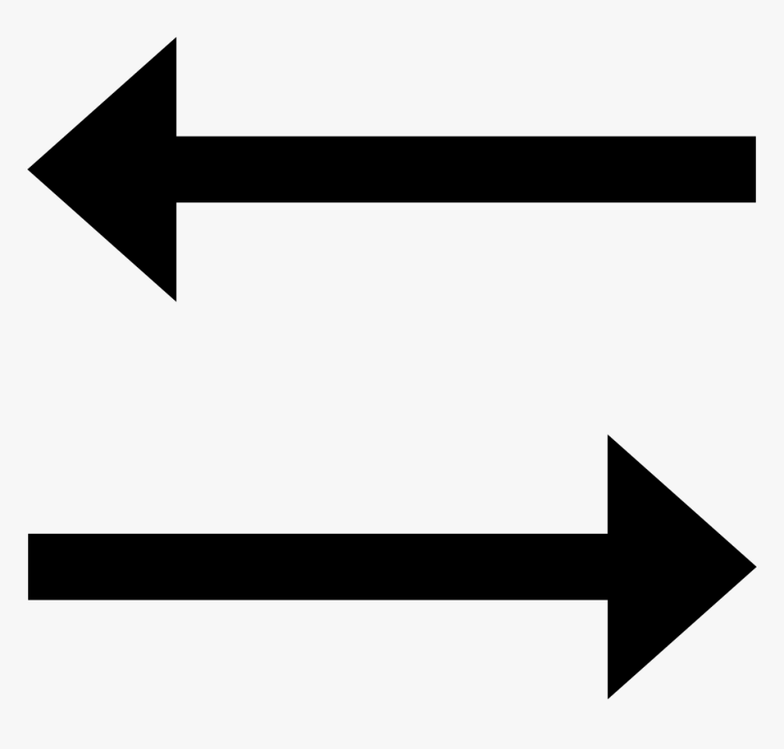 Two Opposite Horizontal Straight Arrows Comments, HD Png Download, Free Download