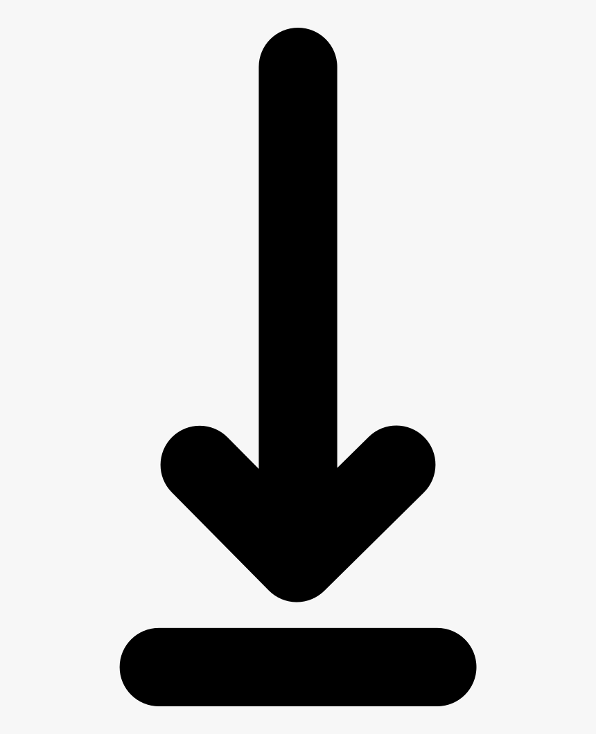 Straight Down Arrow On A Line Comments Clipart , Png, Transparent Png, Free Download