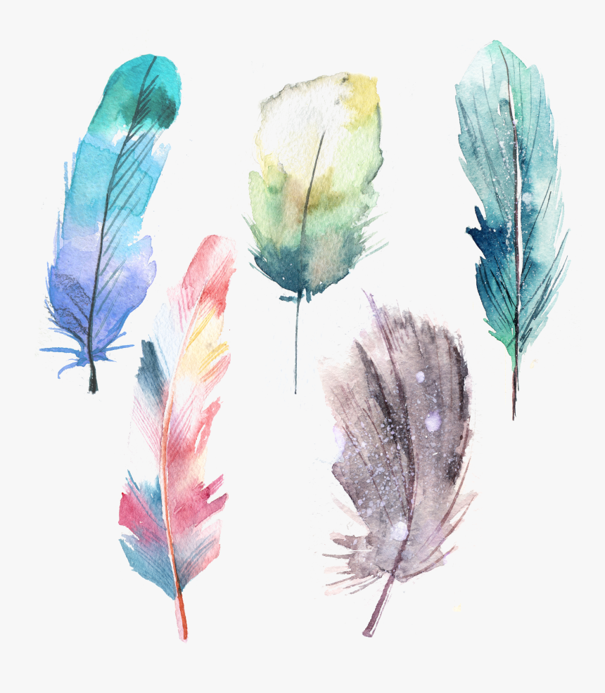 Clip Art Feather Painting Blue Transprent, HD Png Download, Free Download