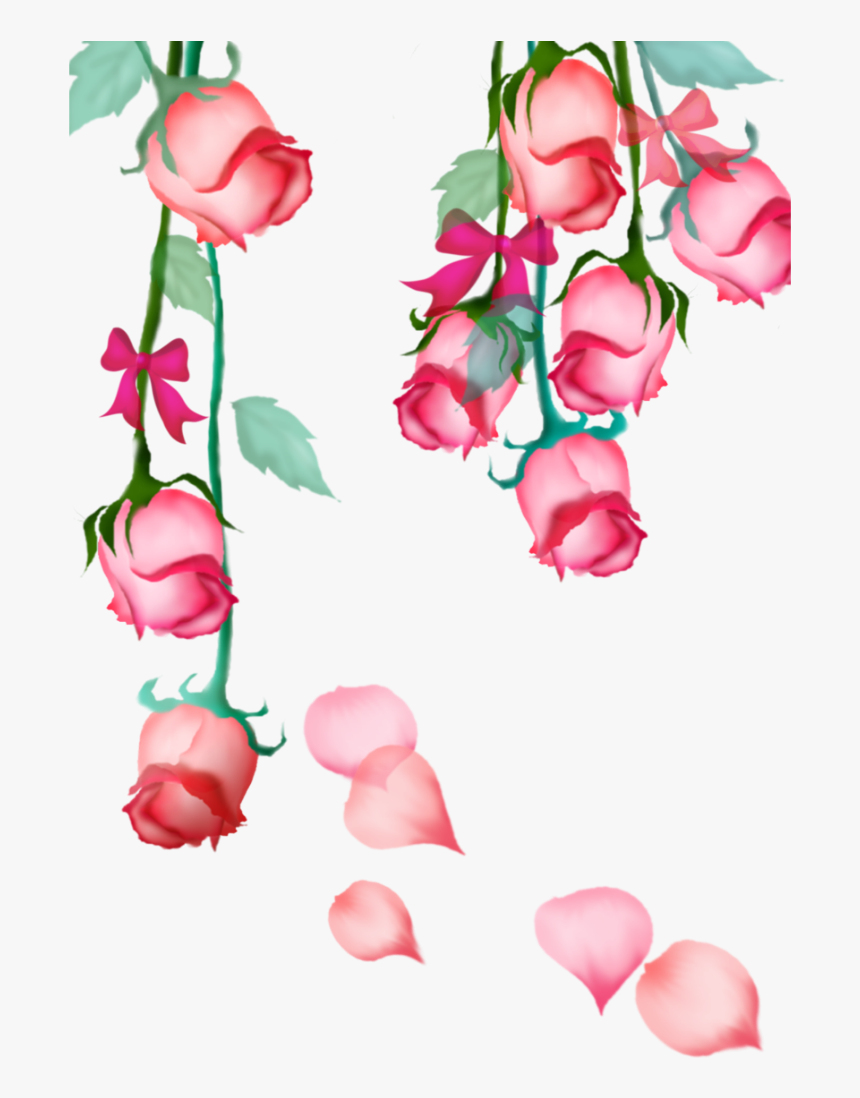 #mq #pink #rose #roses #hanging #bow #flowers #flower, HD Png Download, Free Download