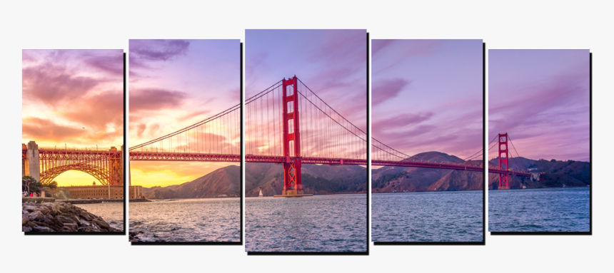 Golden Gate Bridge Silhouette Png, Transparent Png, Free Download