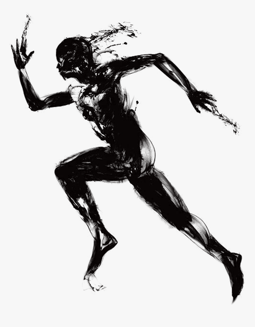 Athlete Drawing Running Man, HD Png Download, Free Download