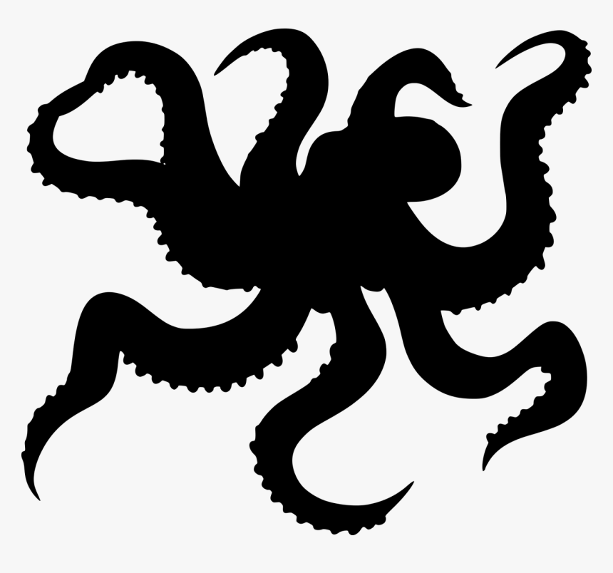 Silhouette, Octopus Vector Graphic, Octopus Tentacles,, HD Png Download, Free Download