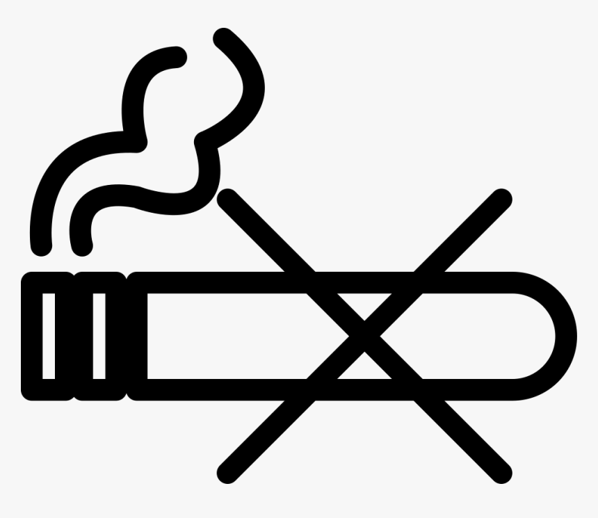 No Smoking Outline Sign, HD Png Download, Free Download