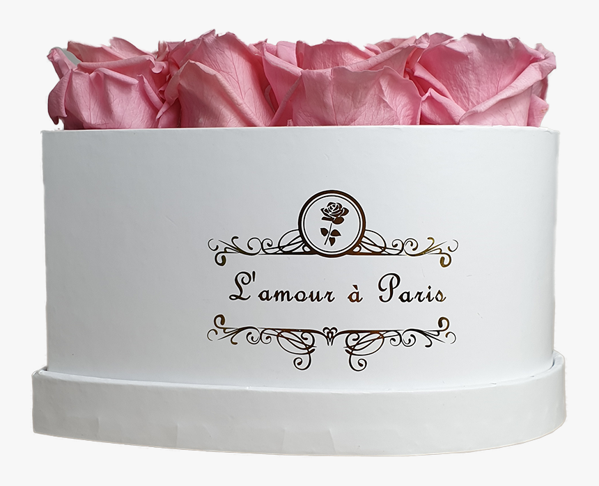 L"amour Forever Rose Heart Shaped White Box With Pink, HD Png Download, Free Download