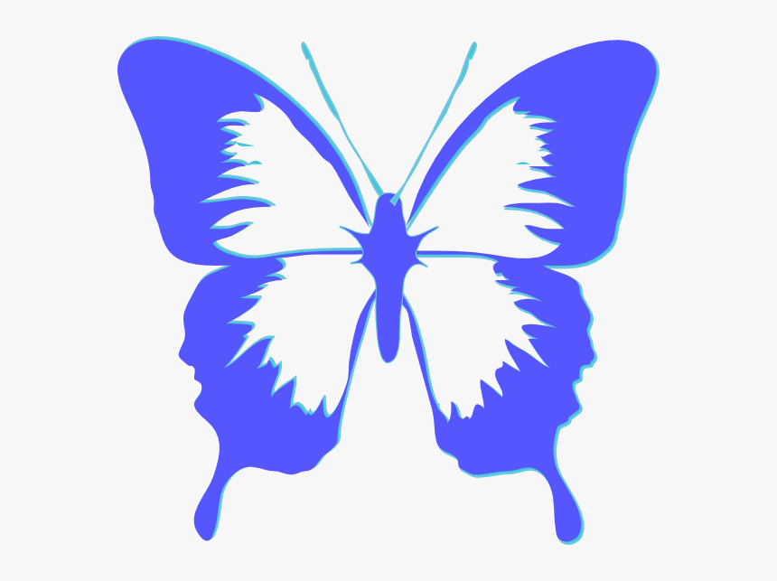 Butterfly Light Blue Svg Clip Arts, HD Png Download, Free Download