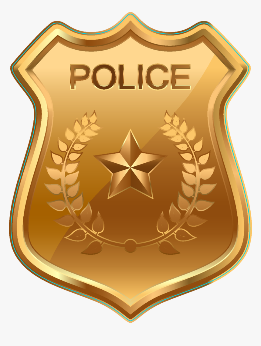 Golden Police Badge Sticker, HD Png Download, Free Download
