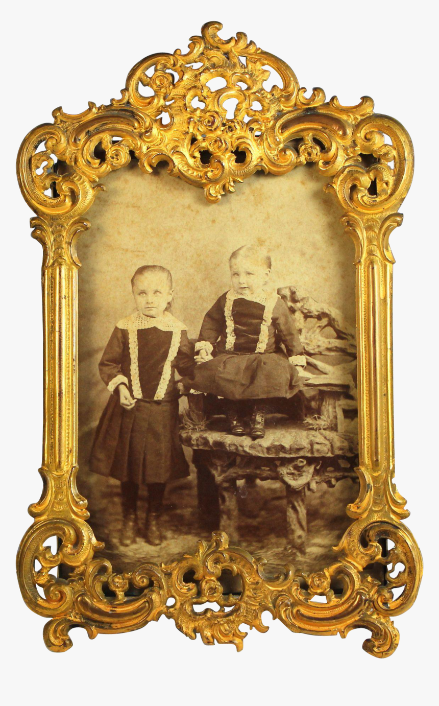 Antique French Bow Top Picture Photo Frame With Easel-back, HD Png Download, Free Download