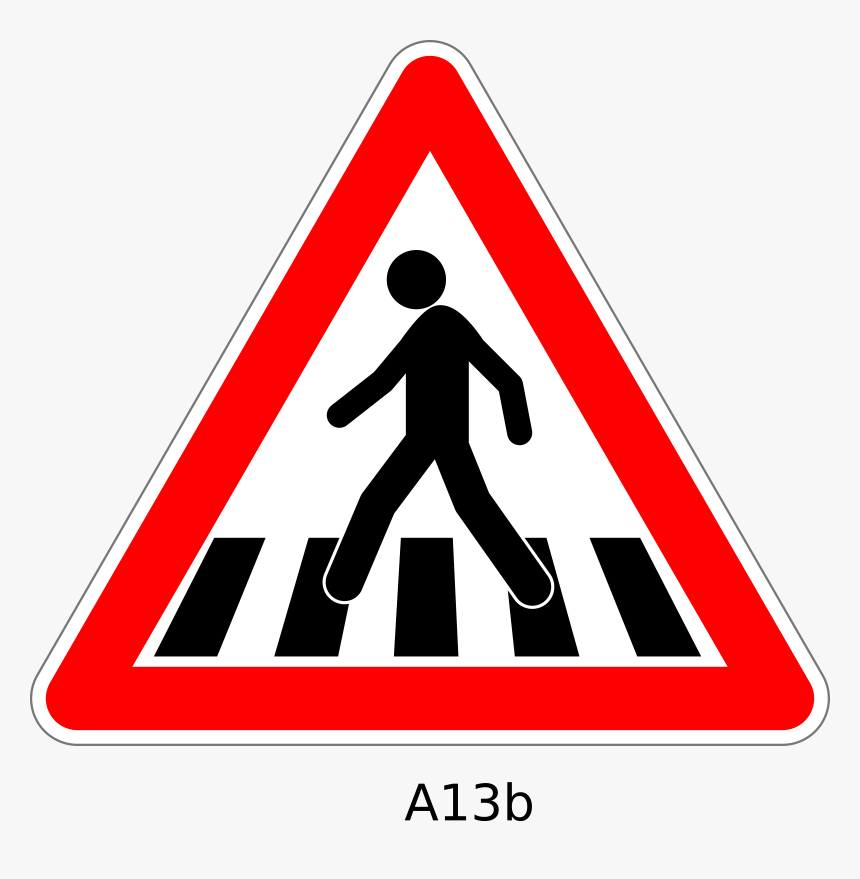 Sign Pedestrian Vector Traffic Zebra Graphics Crossing, HD Png Download, Free Download