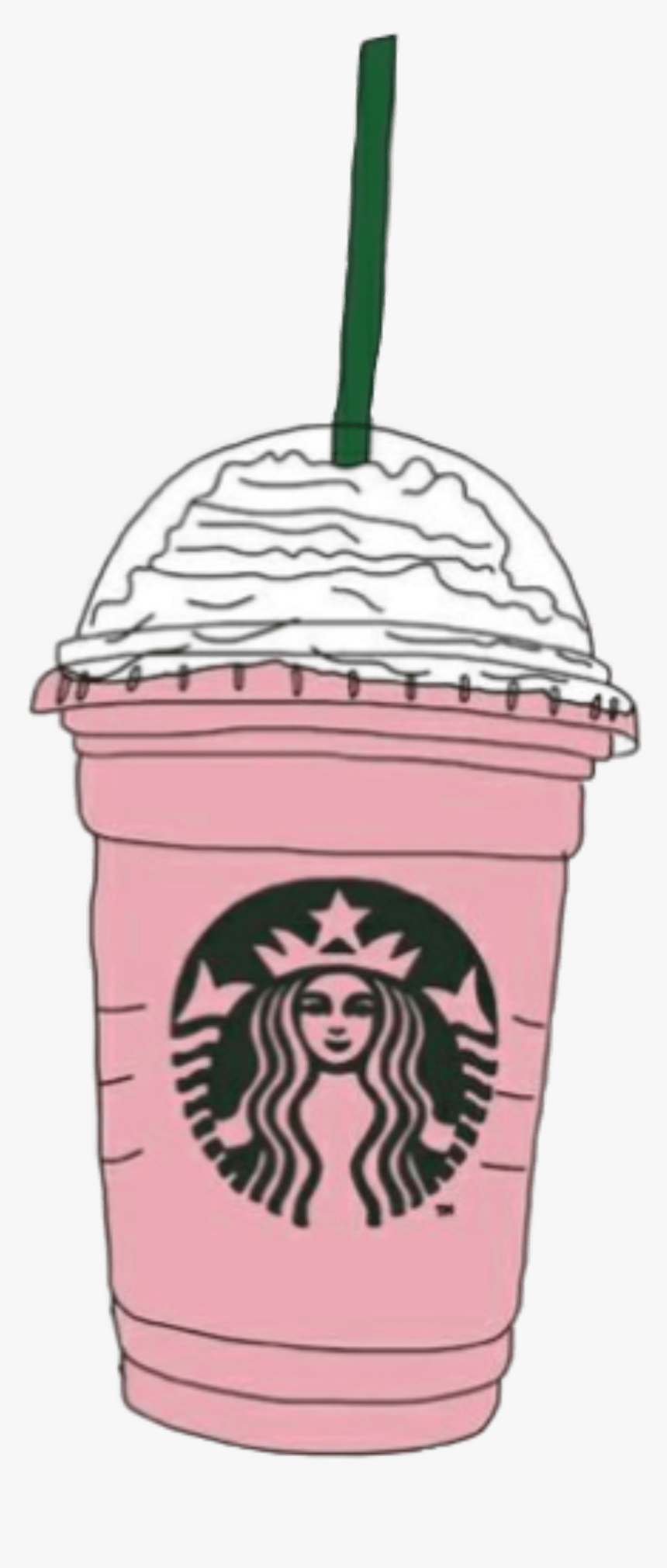 Starbucks Pink Drink Cartoon , Png Download, Transparent Png, Free Download