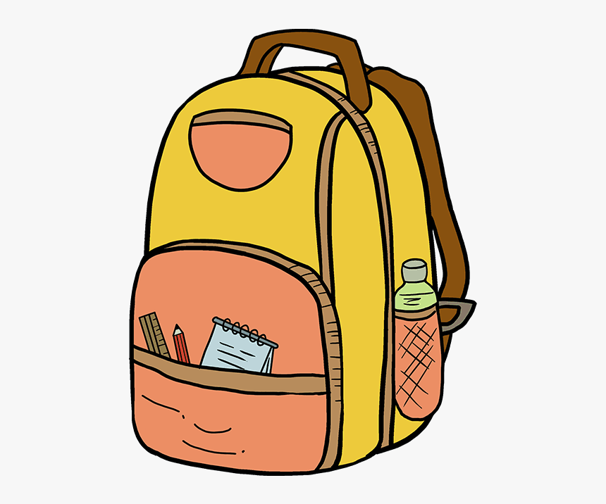 How To Draw Backpack, HD Png Download, Free Download