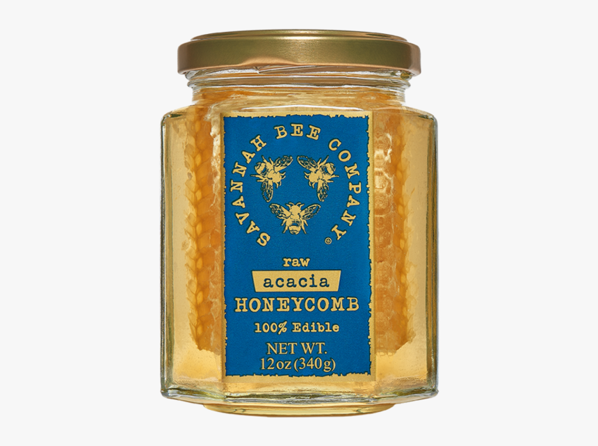 This Hexagonal Jar Contains Acacia Honeycomb And Honey, HD Png Download, Free Download