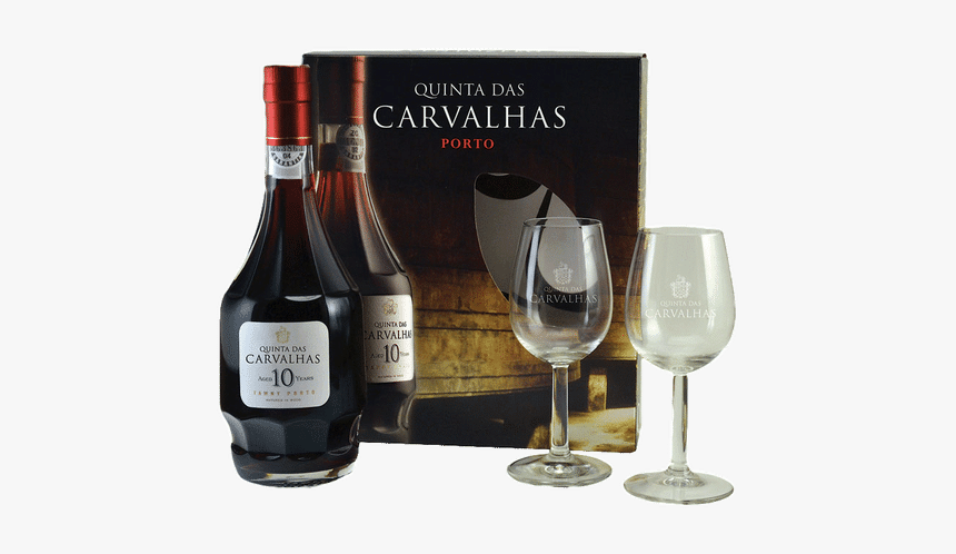 Quinta Das Carvalhas 10 Year Tawny Port 2-glass Box, HD Png Download, Free Download