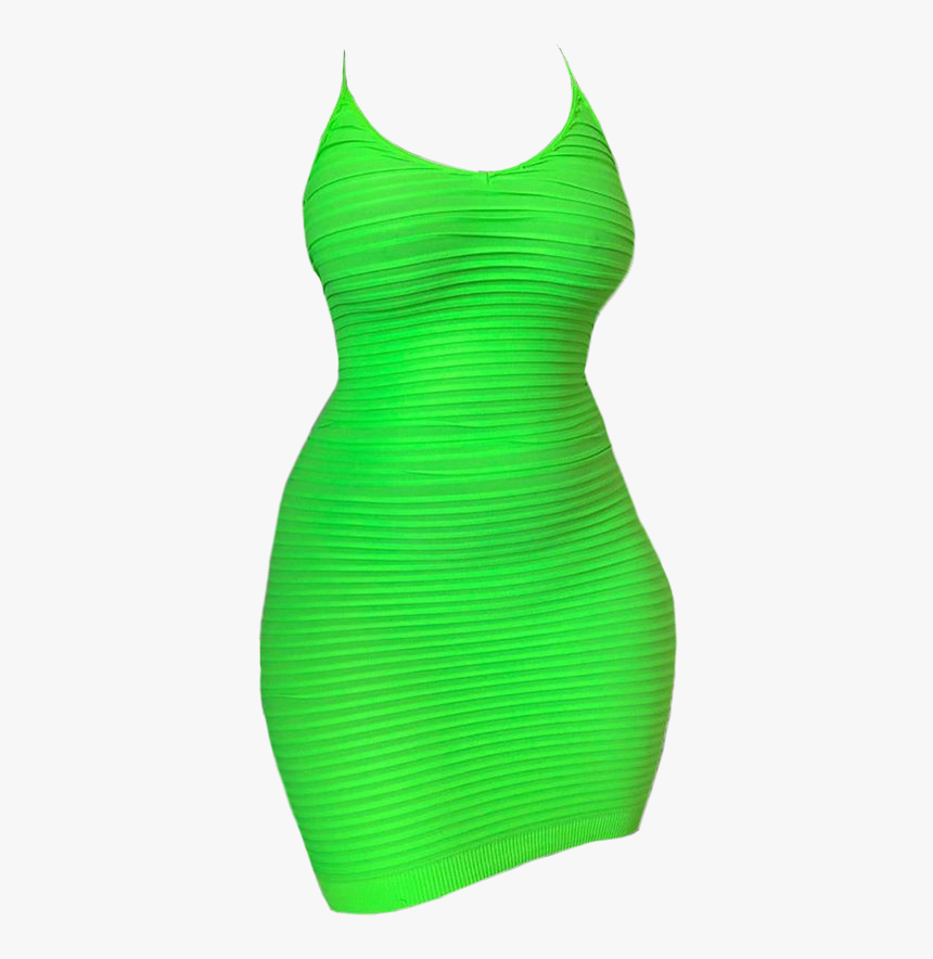 #dress #dresses #green #neon #neongreen #cute #aesthetic, HD Png Download, Free Download