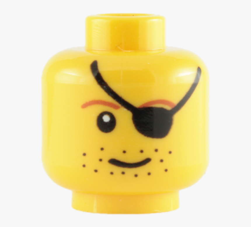 Lego Minifig Head Male Eyepatch Brown Eyebrows Stubble, HD Png Download, Free Download