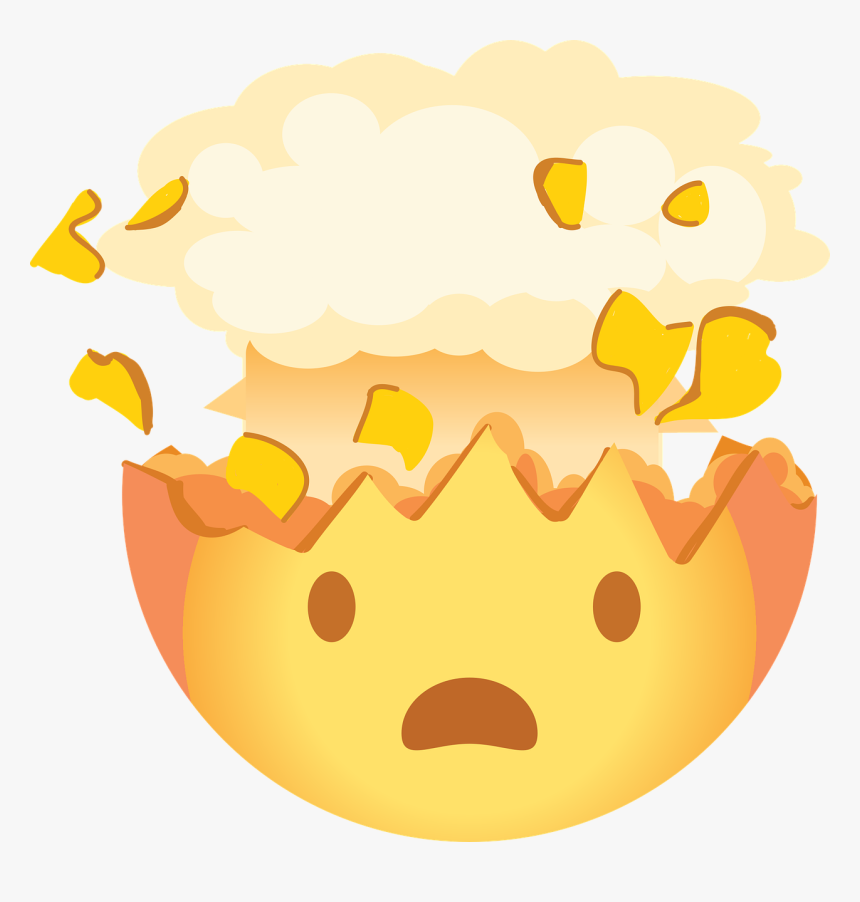 Shocked, Exploding Head, Emoji, Overwhelmed, Emoticon, HD Png Download, Free Download