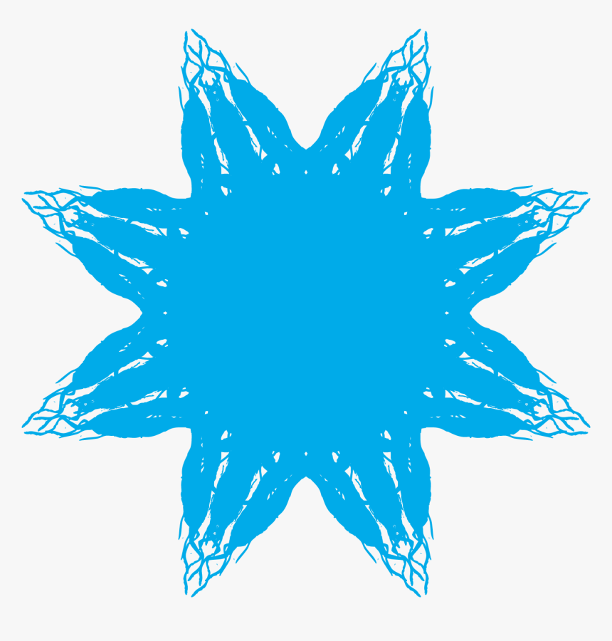 Blue Snowflake Png, Transparent Png, Free Download