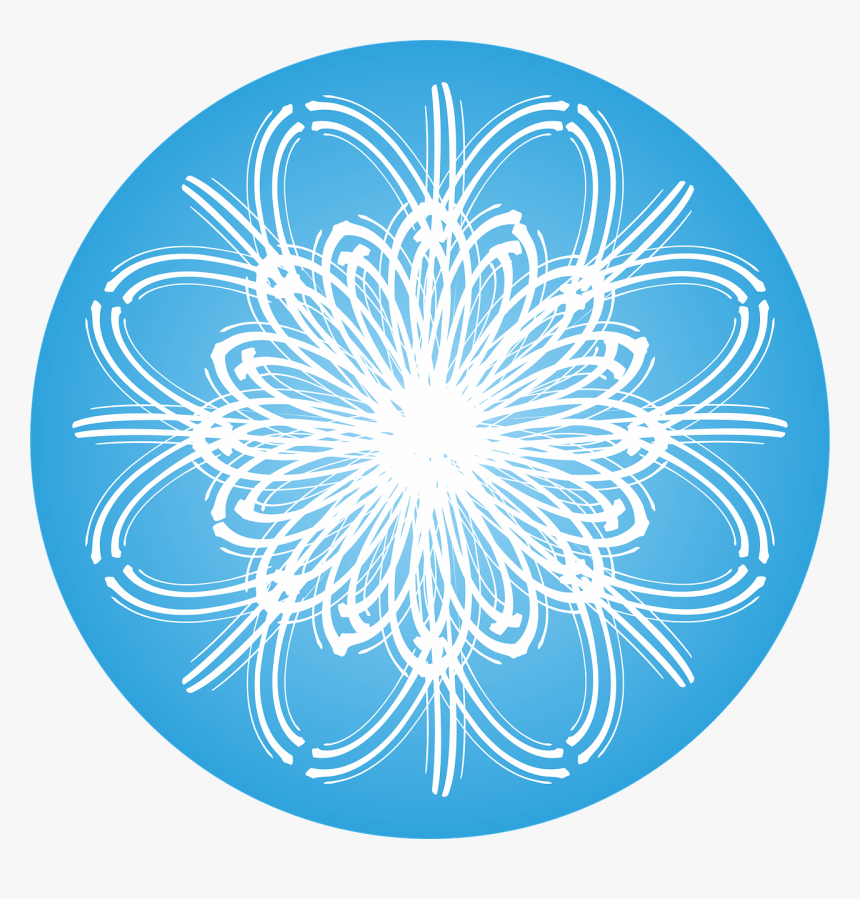 Blue Snowflake Png, Transparent Png, Free Download