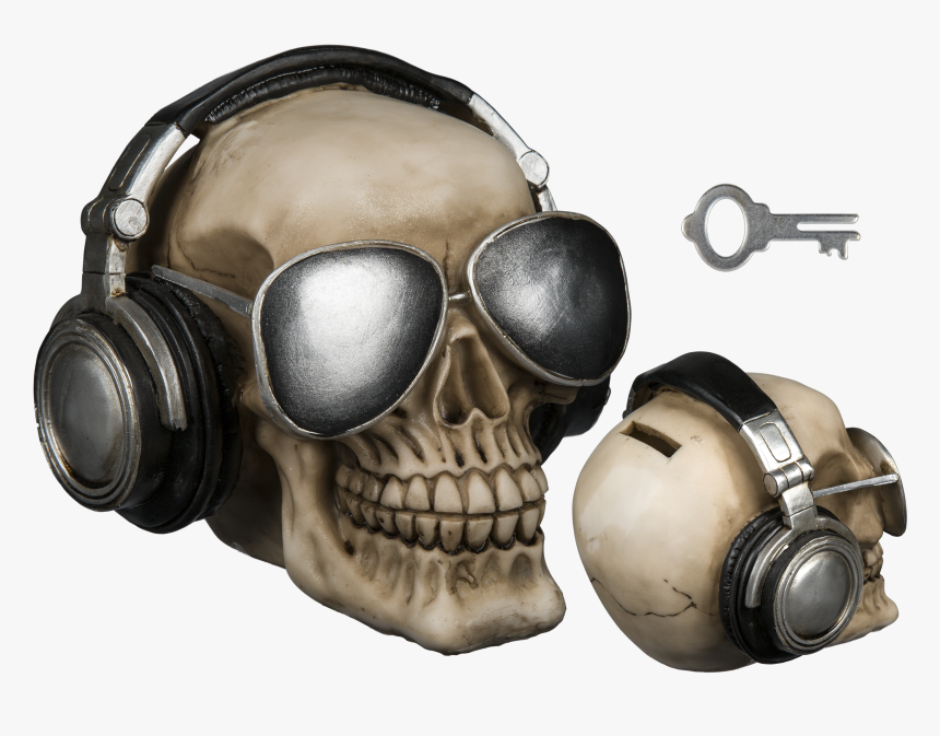 Transparent Skull With Headphones Png, Png Download, Free Download
