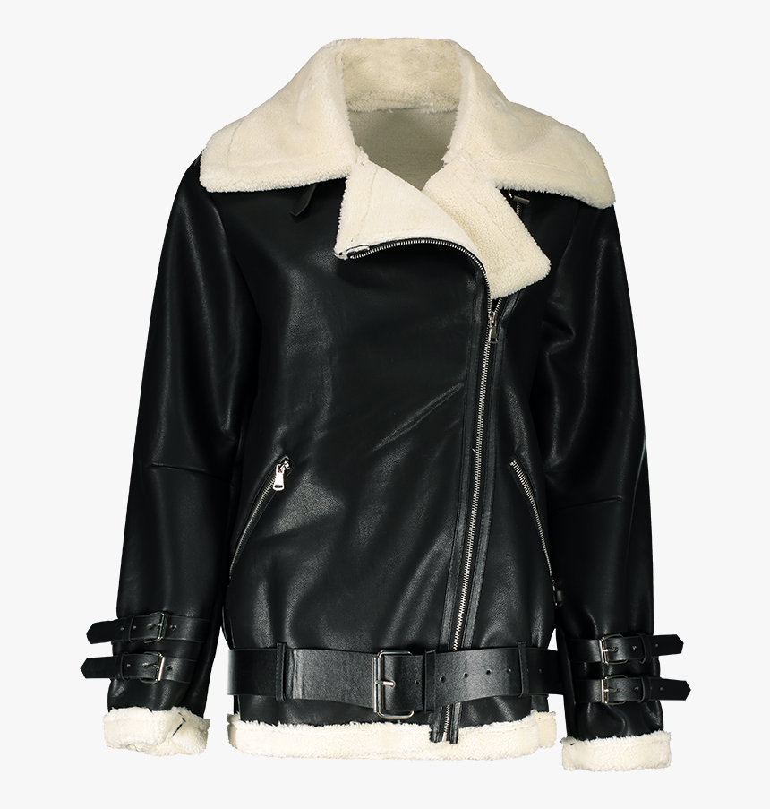 Fur Lined Leather Jacket Png Image, Transparent Png, Free Download