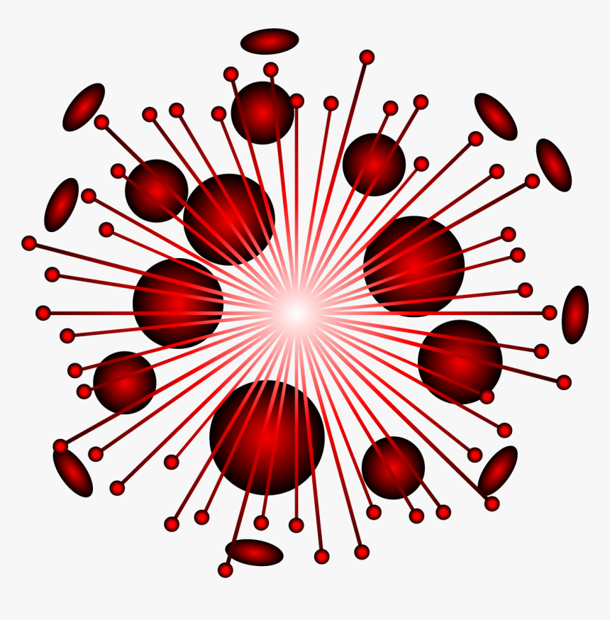 Red Fireworks Png, Transparent Png, Free Download