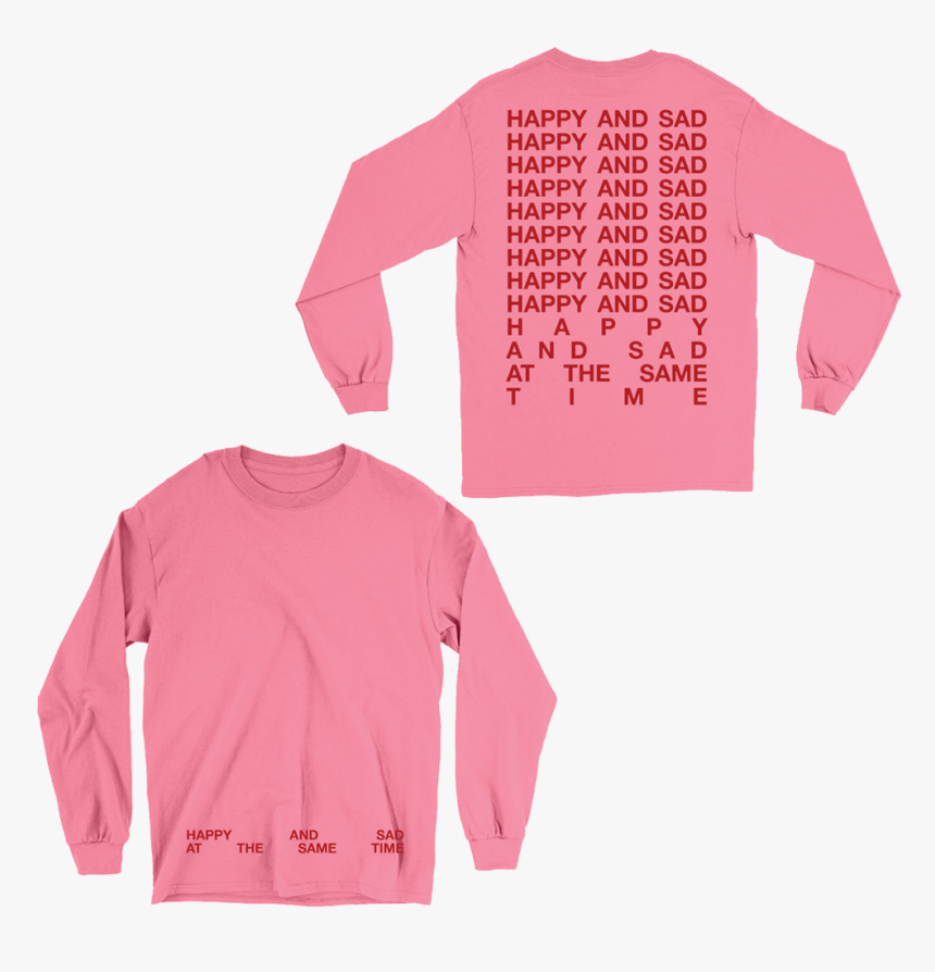 Happy & Sad Long Sleeve Tee, HD Png Download, Free Download