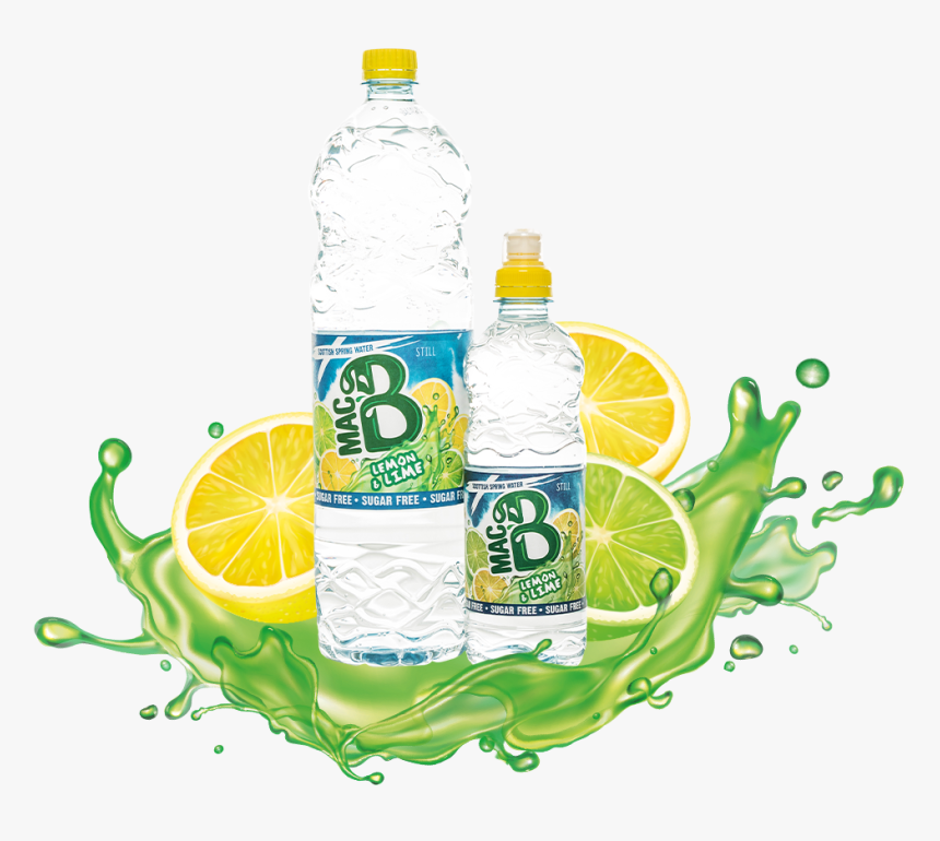 Macb Bottle Of Lemon And Lime Flavoured Spring Water, HD Png Download, Free Download