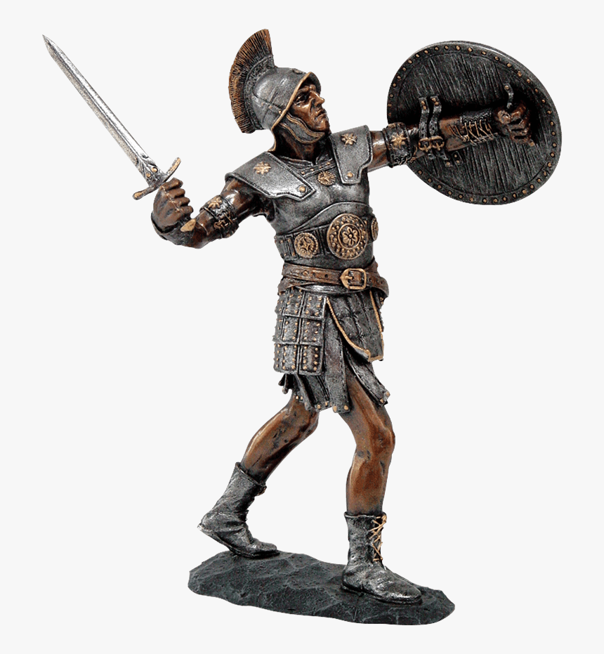 Roman Warrior In Battle Statue, HD Png Download, Free Download