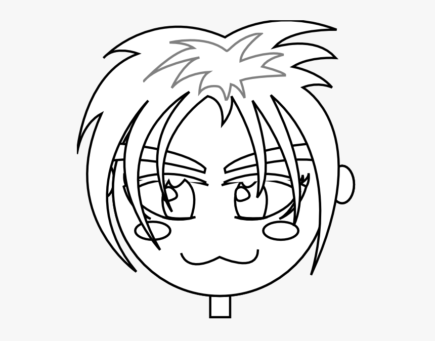 Cool Boy Black White Line Art 555px, HD Png Download, Free Download