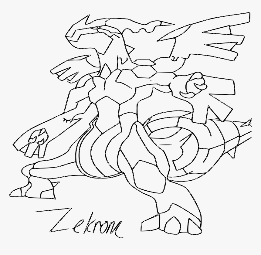 Coloring Pages Pokemon Zekrom Evolution, HD Png Download, Free Download