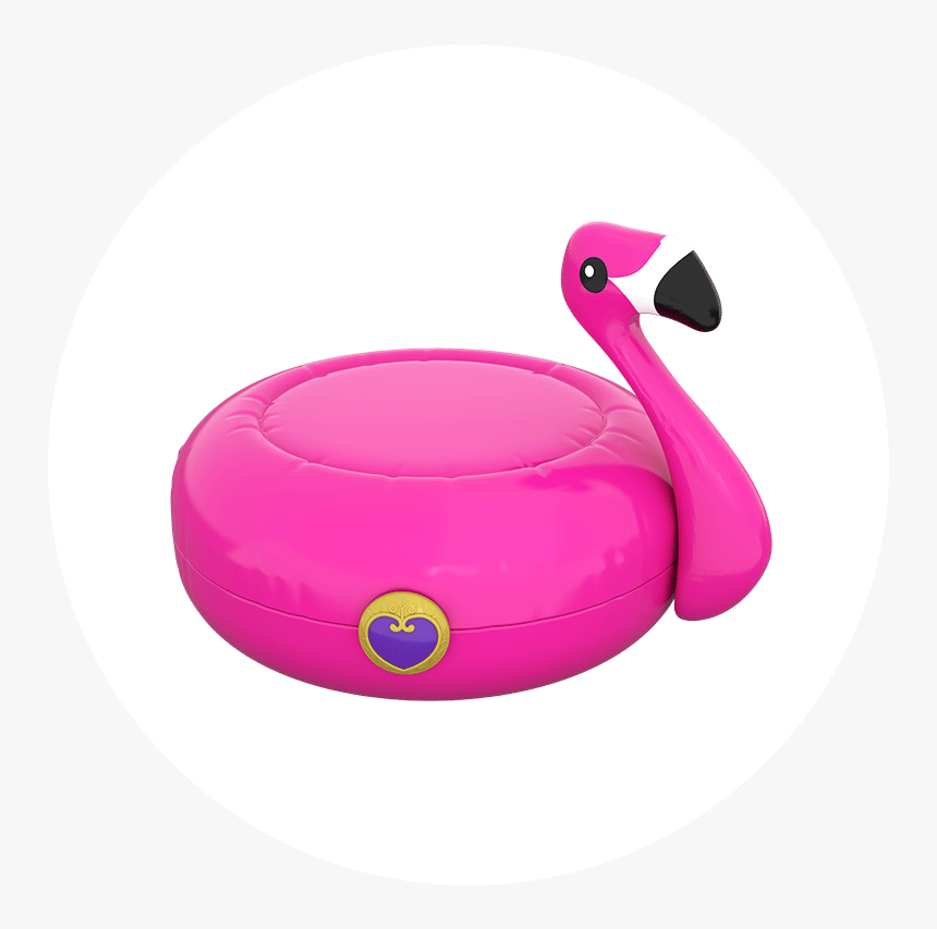 Polly Pocket Pocket World Flamingo Floatie Compact, HD Png Download, Free Download