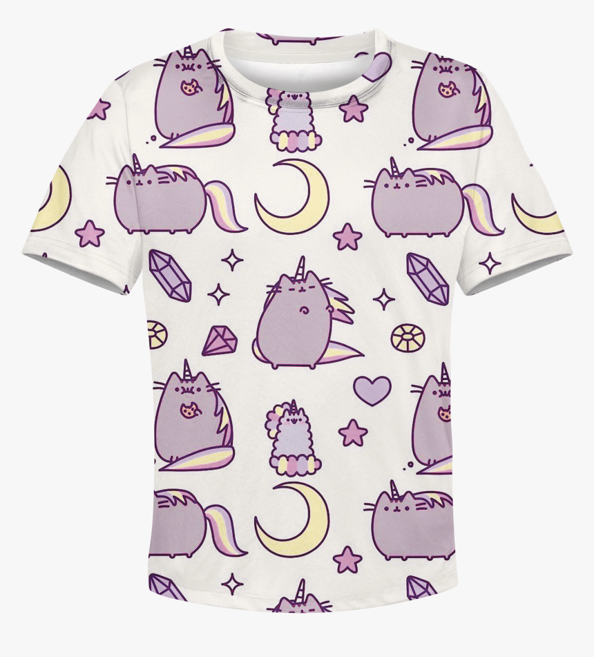 Gearhuman 3d Pusheen Cat Unicorn Custom Hoodies T-shirt, HD Png Download, Free Download